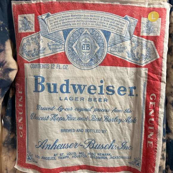BUDWEISER classic custom original ONE OF A KIND tee creation by Rachelle